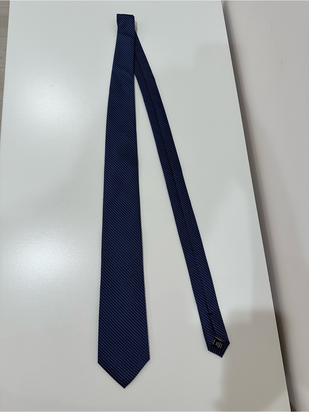 Navy Color Solid Silk Tie New with Tags | Nordstrom Men's Necktie | Size O/S - Picture 5 of 14